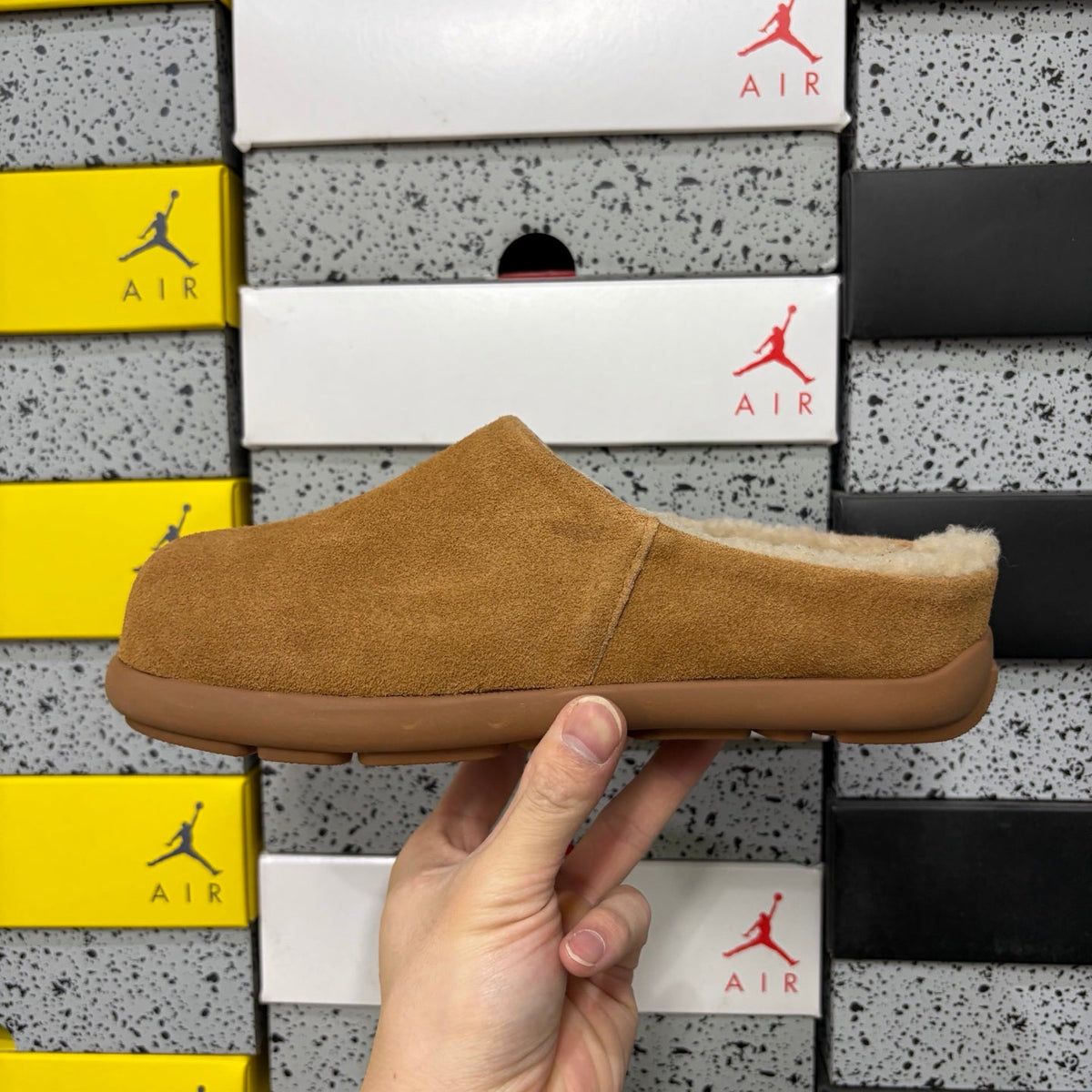 UGG Funkette Mule – Women’s Sheepskin-Lined Suede Slip-On in Chestnut