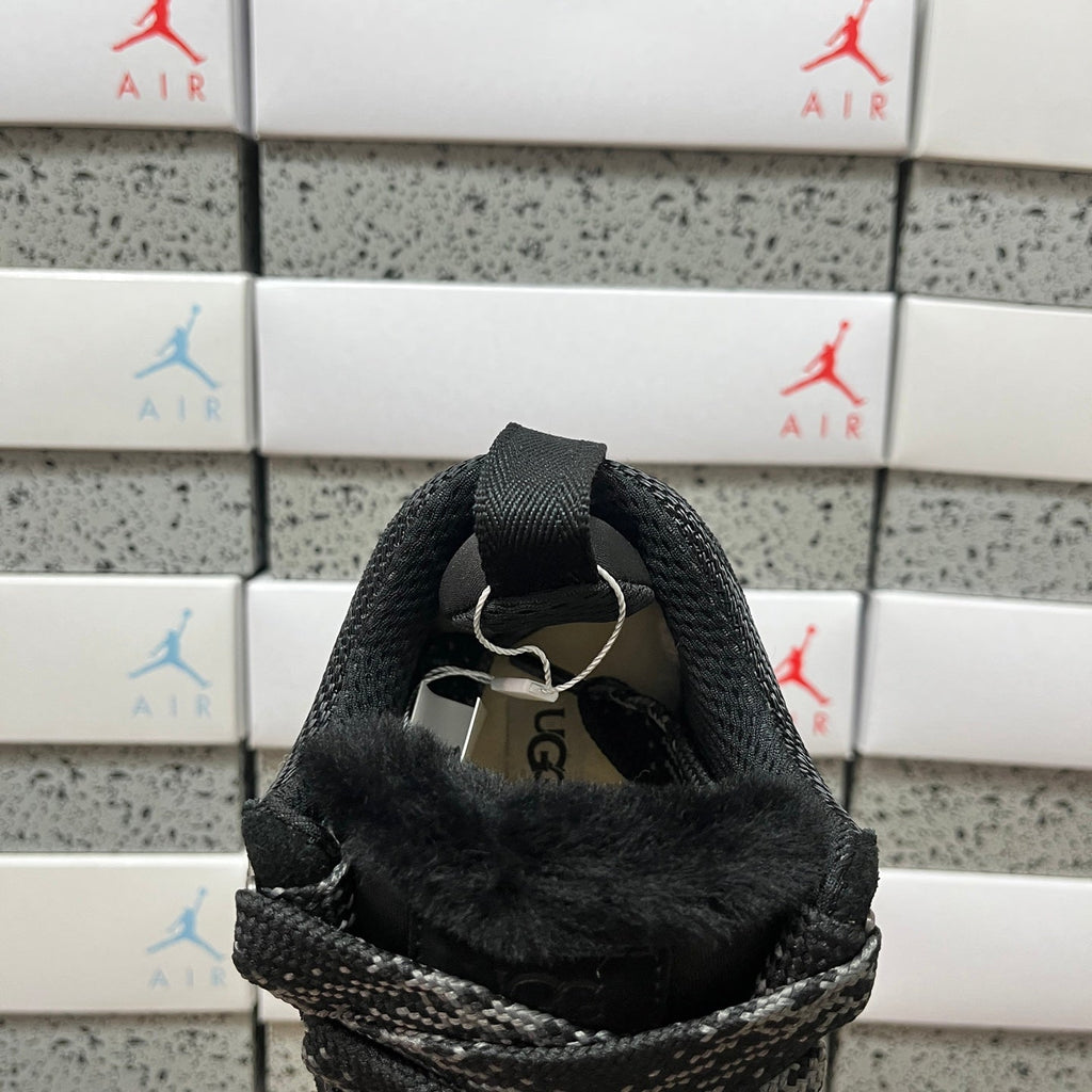 UGG Lowmel Lace-Up Sneaker – Suede & Mesh Low-Top Trainer with Black UGGplush Lining & Tonal Woven Laces in Black