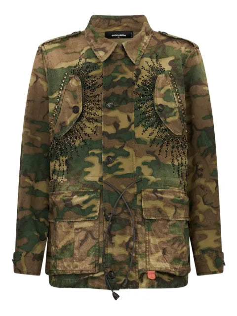 DSQUARED2 rebel tag camouflage jacket