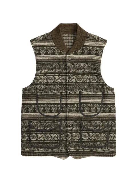 Ralph Lauren RRL reversible houndstooth-jacquard vest
