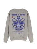 Woodbird Cane Lion logo-print cotton sweater