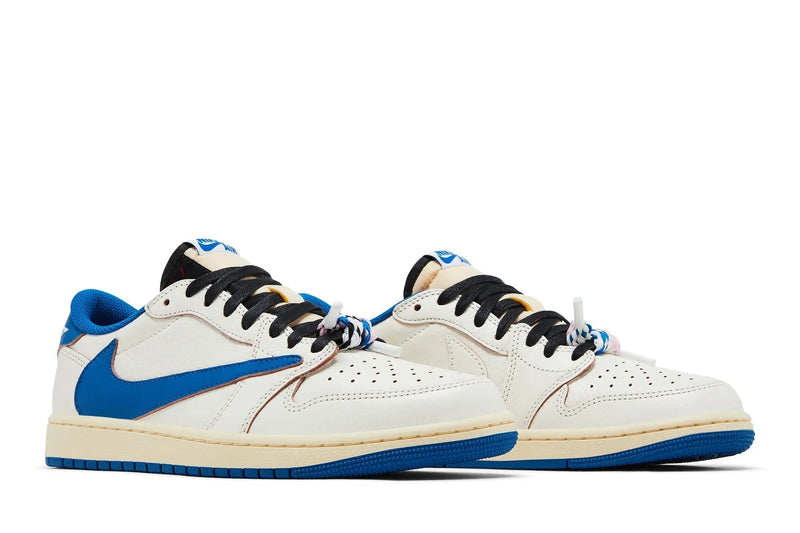 Air Jordan 1 Low OG SP – Fragment Design x Travis Scott 'Sail / Military Blue'