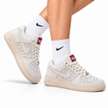 Nike Air Force 1 Low Cream Woven Unisex Sneakers Style 05