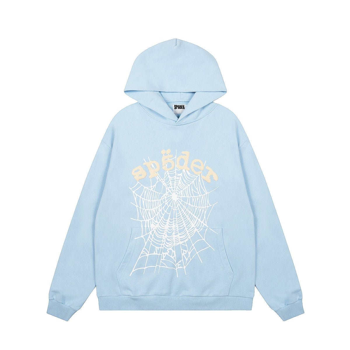 Sp5der Light Blue Graphic Hoodie & Sweatpants Matching Set