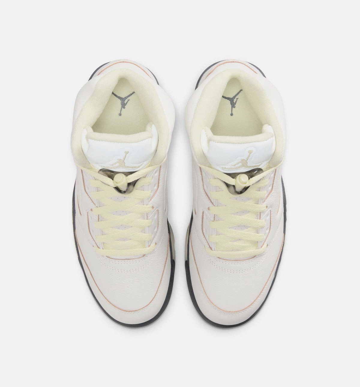 Air Jordan 5 Retro Luminous Green and Sail Women's Sneakers - Sail/Luminous Green/Anthracite