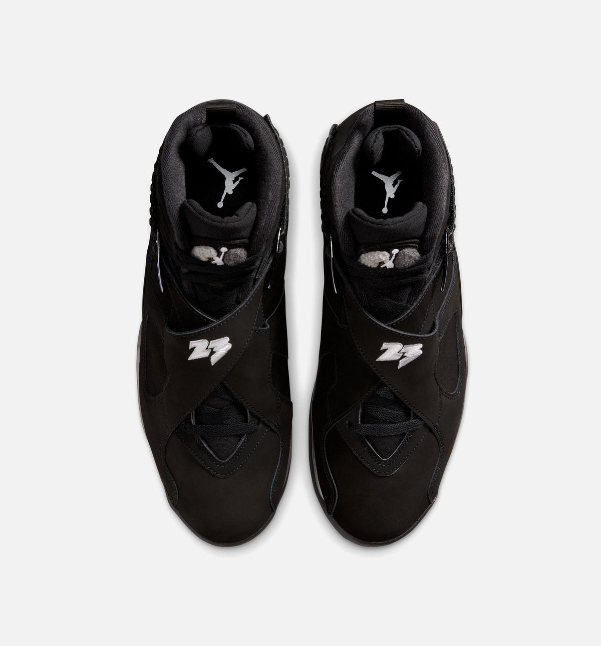 Air Jordan 8 Retro Chrome Men's Lifestyle Shoes - Black / White / Light Graphite