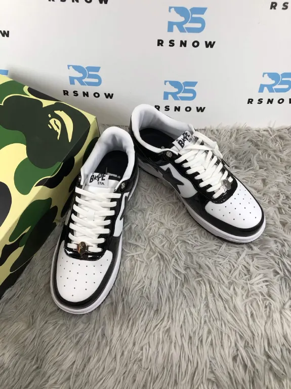 Bape Sk8 Sta Low Black White Reps Sneaker 1G70-109-0001