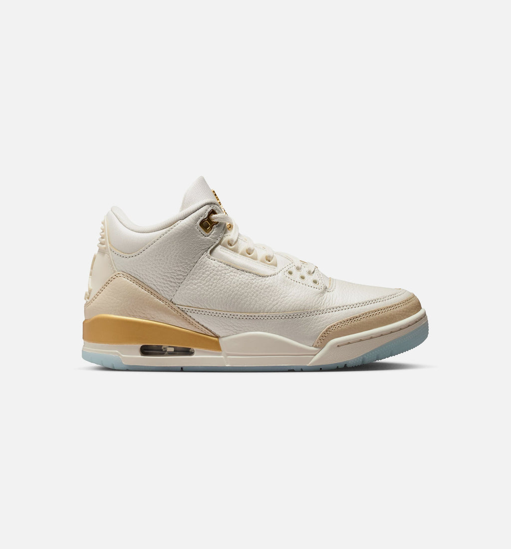 Air Jordan 3 Retro Sail and Pale Ivory - Women's Lifestyle Shoe (Sail/Team Gold/Pale Ivory/Metallic Gold/Ice)