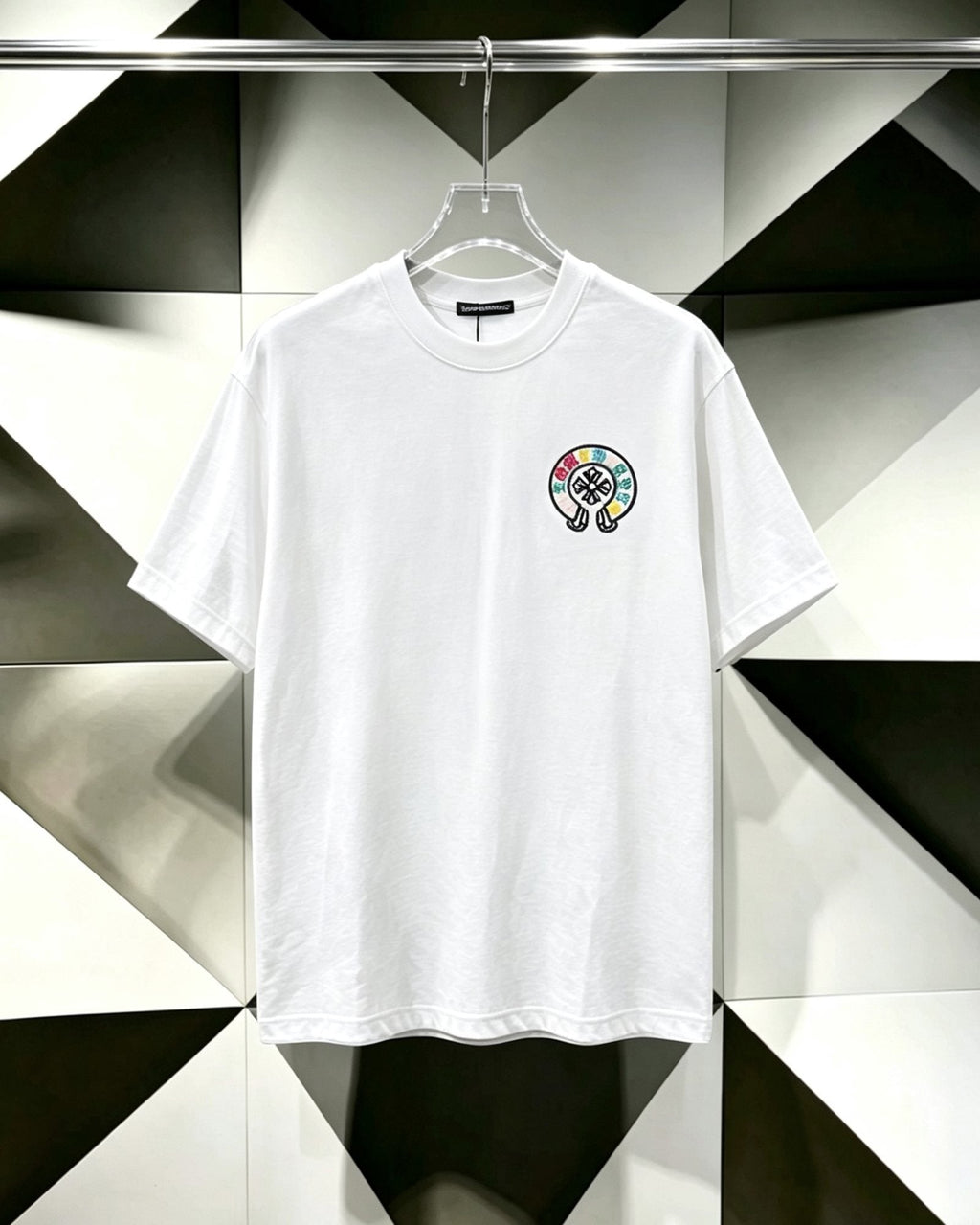 Chrome Hearts Horseshoe Cross Embroidered T-Shirt