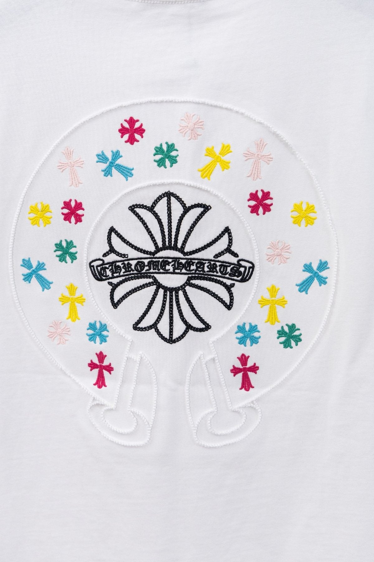 Chrome Hearts Horseshoe Cross Embroidered T-Shirt