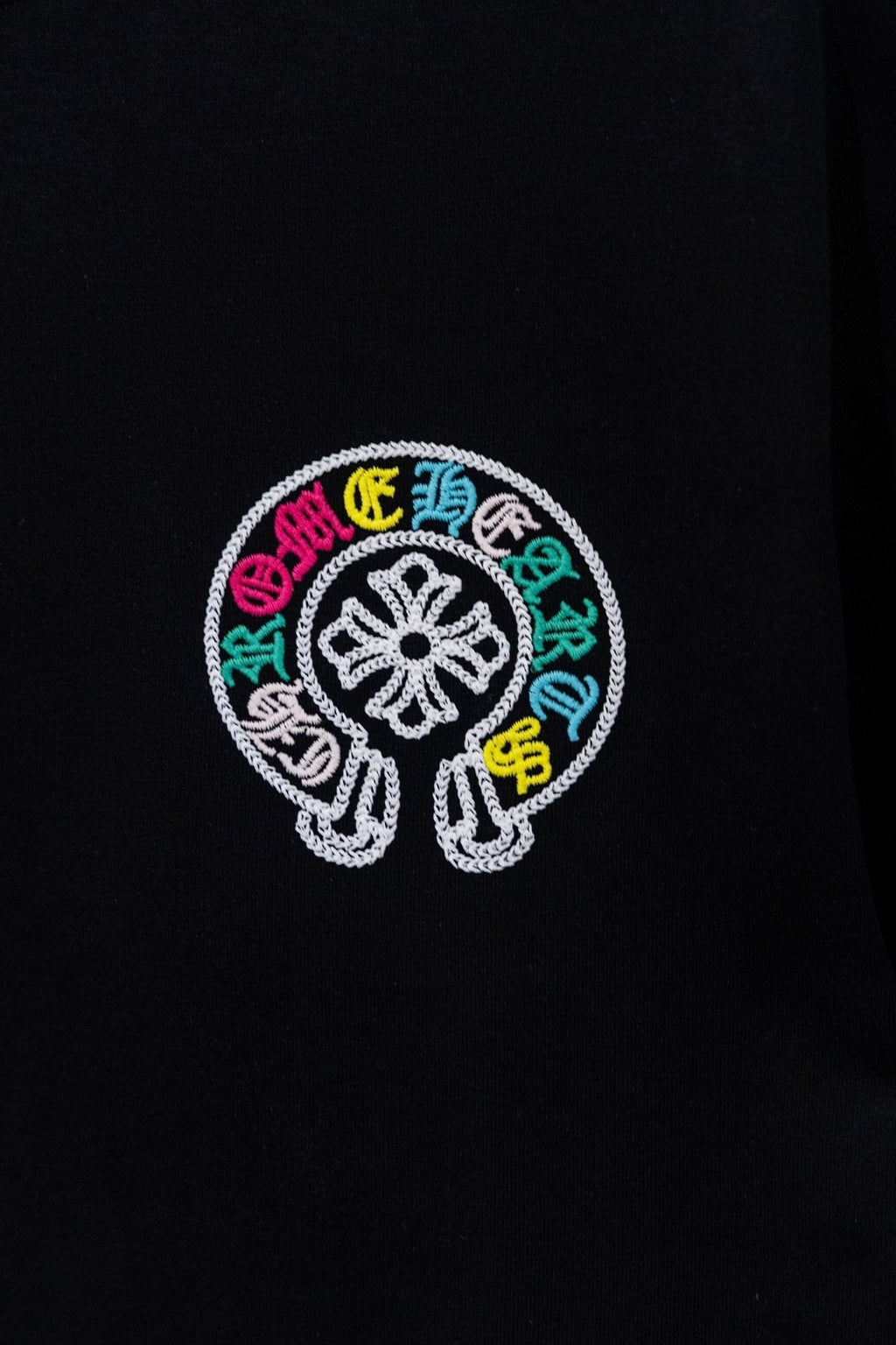 Chrome Hearts Horseshoe Cross Embroidered T-Shirt