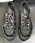 Prada Men's Black and Charcoal Gray Sneakers