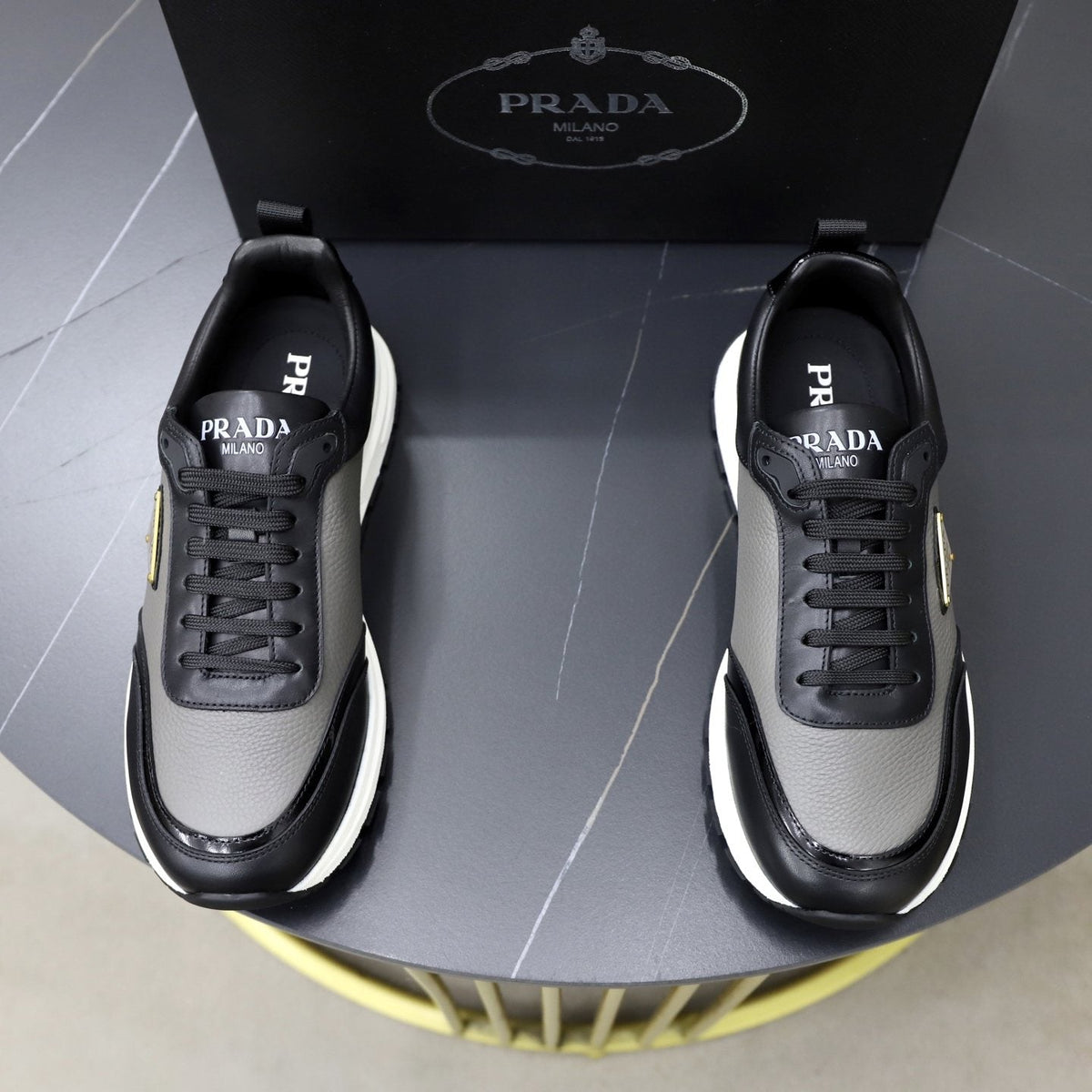 Prada Men's Paneled Lace-Up Sneakers