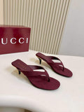 Gucci Monogram Thong Heel Sandals