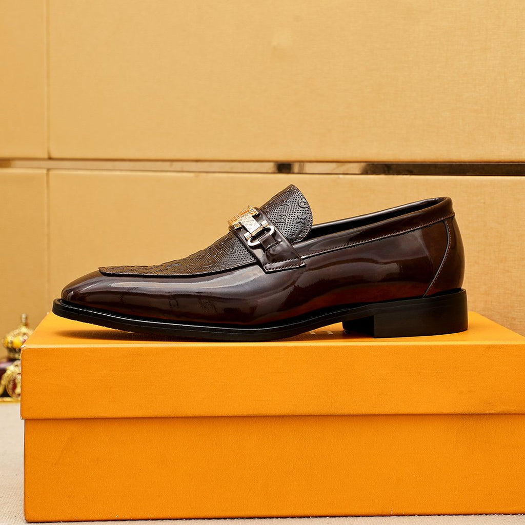 Louis Vuitton Embossed Buckle Loafers - Embossed Vamp Panels