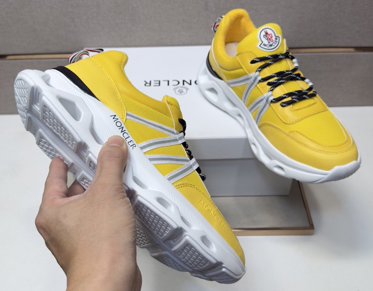 Moncler Men's Layered Lace-Up Sneakers